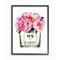 Stupell Industries Glam Pink Peony Arrangement Wall Art in Black Frame